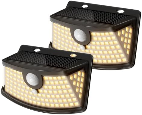 Aootek Solar Motion Sensor Lights Outdoor 120 LEDs, 2 Pack by Lightupeveryconer