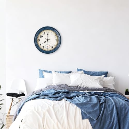 Wall Clock Battery Operated Silent Rustic Wall Clocks - Image 4