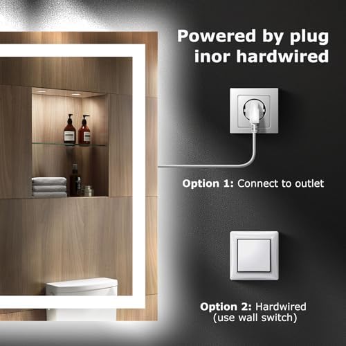 Hivone 36"X32" LED Bathroom Mirror - Image 4