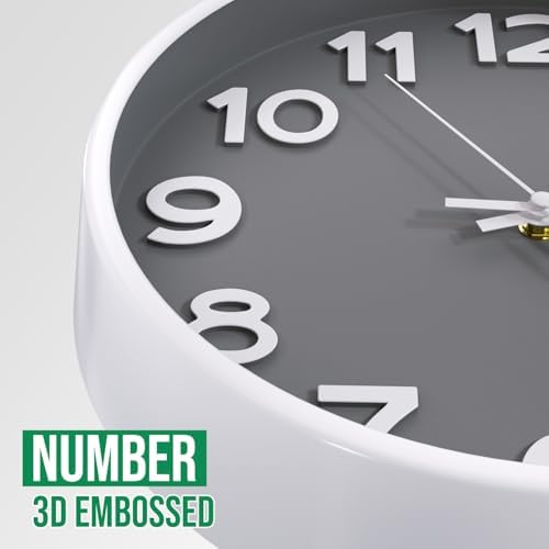 Wall Clock Silent Non-Ticking Battery Operated Indoor Analog Simple Style - Image 6