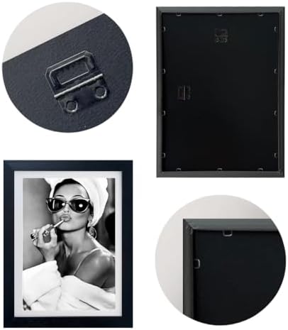 Audrey Hepburn Lips Wall Art Black and White Bathroom Home Canvas Print Trendy - Image 4