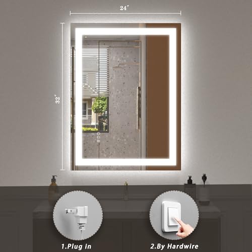 24x32 LED Lighted Bathroom Mirror - Image 6