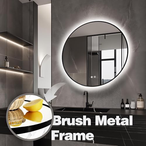 Niccy 30" Round LED Bathroom Backlit Mirror - Image 5