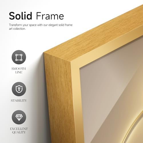 Extra Large Modern Elegant Gold Floral Wall Art - Image 6