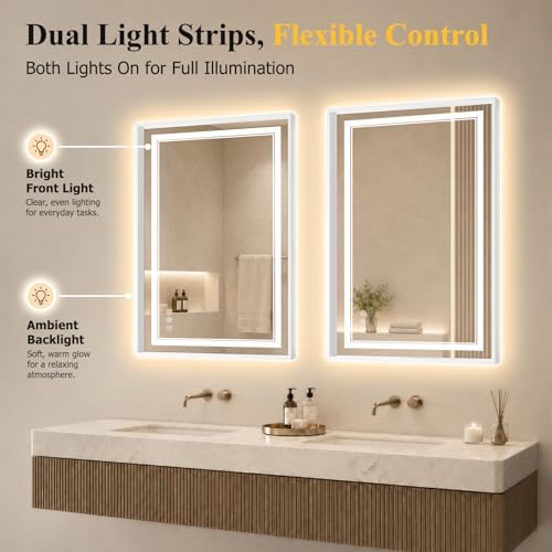 24"x36" LED Bathroom Mirror - Image 3