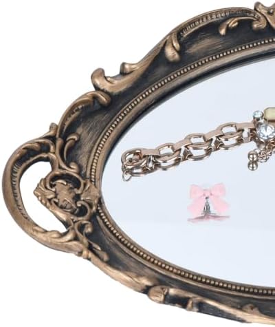 Eaoundm 14.5 x 10 inchs Oval Vintage Hanging Mirror - Image 4