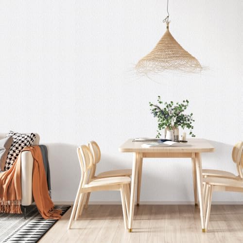 White Foam Cotton Peel and Stick Wallpaper 17.3"x196" Modern Thick Textured - Image 4