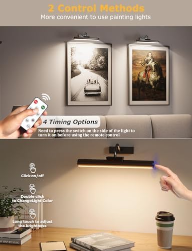 13" Wireless Picture Lights for Wall, Rechargeable Art Light - Image 4