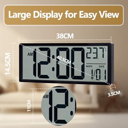 Maxstar Large Digital Wall Clock - Image 3