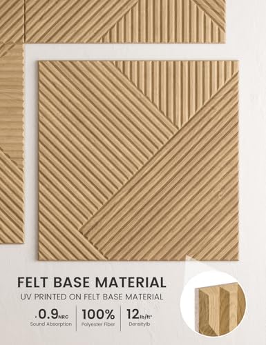 Fluxynara 6-Pack Felt Bulletin Board, Natural Oak Diamond Chevron-1 - Image 3