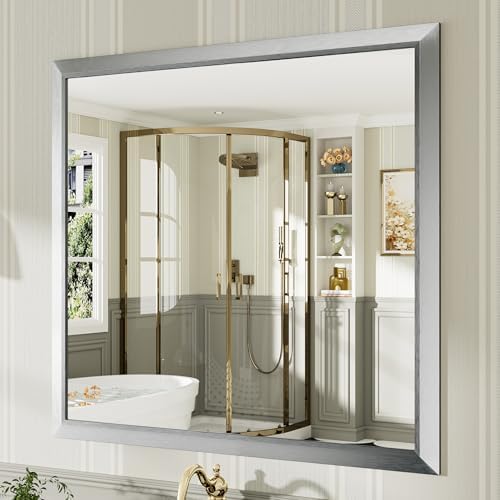 Briivue Bathroom Wall Mirror, 40x38 Inch by Briivuemodernmirrors