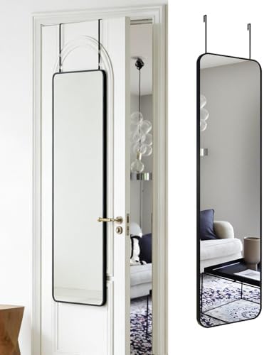 DMWOODFL 14"x48" Full Length Over The Door Mirror, Aluminum Alloy Frame Full by DMWOODFL