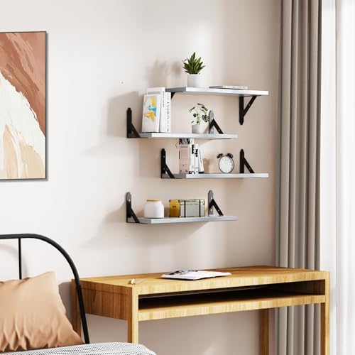 ROMGUAR CRAFT Wood Wall Floating Shelves Set of 4 - Image 5