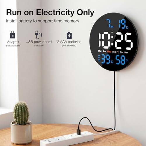 10" Electric Digital Wall Clock - Image 4