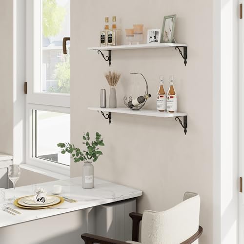 RICHFOCUS Floating Shelves for Wall Decor, 31.5W x 8D Shelves Set of 2 - Image 2