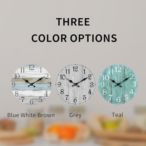 12 Inch Wall Clock, Silent Battery Operated Analog Clock - Image 3