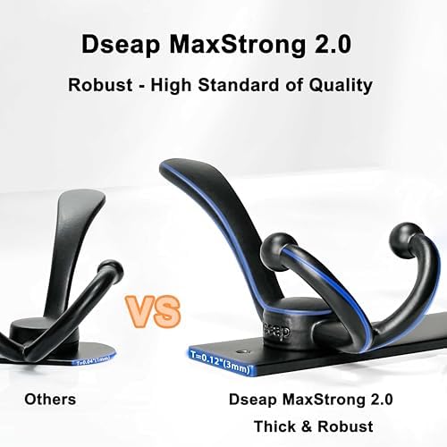 Dseap Coat Rack Wall Mount 24 Inch, Heavy Duty 12-Gauge Base vs Flimsy 1mm - Image 2