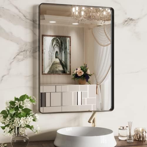 WEER Black Bathroom Vanity Mirror 22X30 Inch by WEER