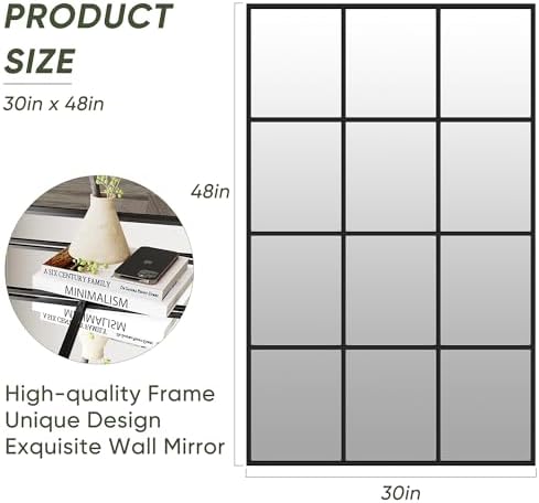 Suidia Wall Mirror, Metal Framed Wall Decor Wall-Mounted Mirrors - Image 4