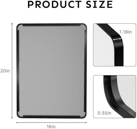 Kosmonia 20"x16" Bathroom Vanity Mirror - Image 6