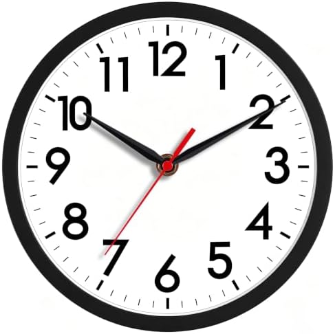AKCISOT 8 Inch Wall Clock, Silent Battery Operated Analog Clock by Akcisot