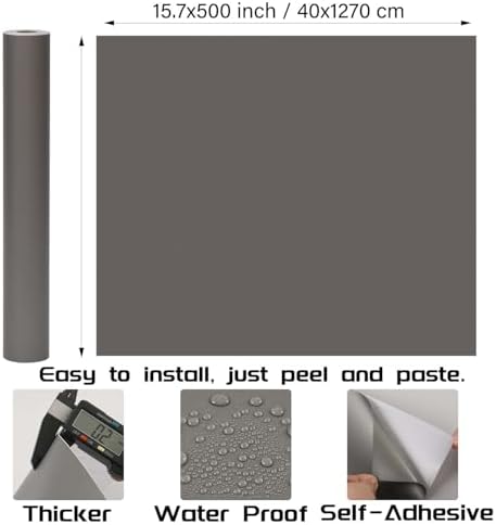 Peel and Stick Wallpaper Grey Grass Cloth Wall Paper - Image 3