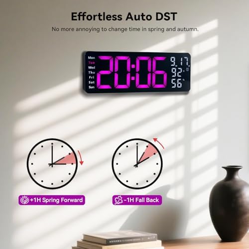 Digital Wall Clock Large Display, 17.3" Digital Clock - Image 6