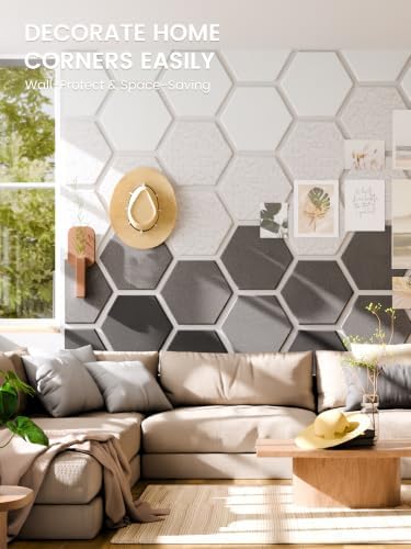 Fluxynara Extra Large 12-Pack Felt Bulletin Board Tiles, Concrete Echo - Image 5