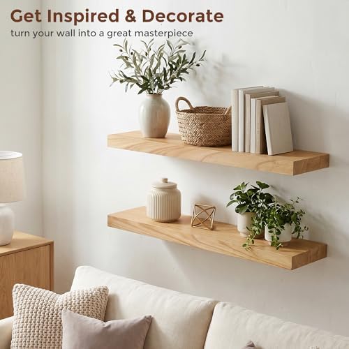 fuqing Natural Wood Floating Shelves - Image 6