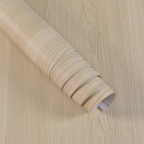 Boobest Large Size Beige Wallpaper 48"x196" Cherry Wood Contact Paper by BoobestPeelStickWallpaper