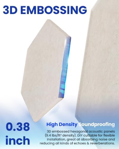 Hexagon Multi-Color Self-Adhesive Acoustic Wall Panels - Image 3