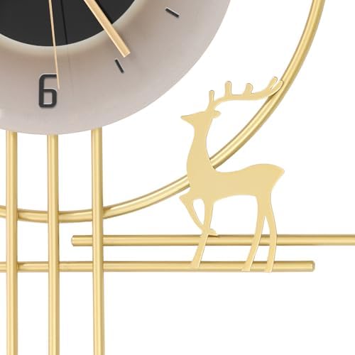 Wall Clock for Living Room, Large Gold Wall Clock - Image 5