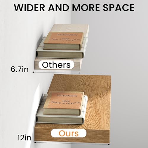 Fun Memories 72 Inch Floating Shelves, 12 Inch Deep Wall Shelf - Image 5
