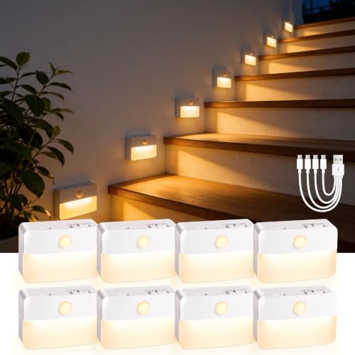 8 Pack Rechargeable Stair Lights by Guankai