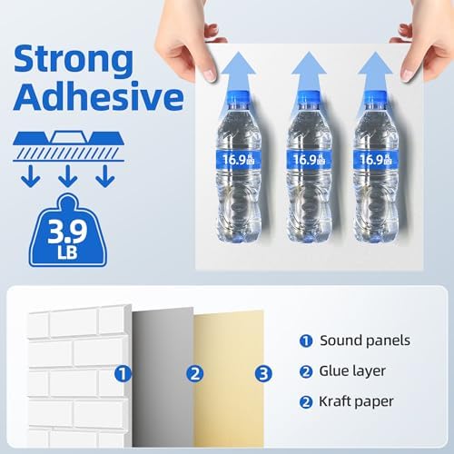 20 Pack Acoustic Panels with Self Adhesive Sound Proof Foam Panels - Image 4