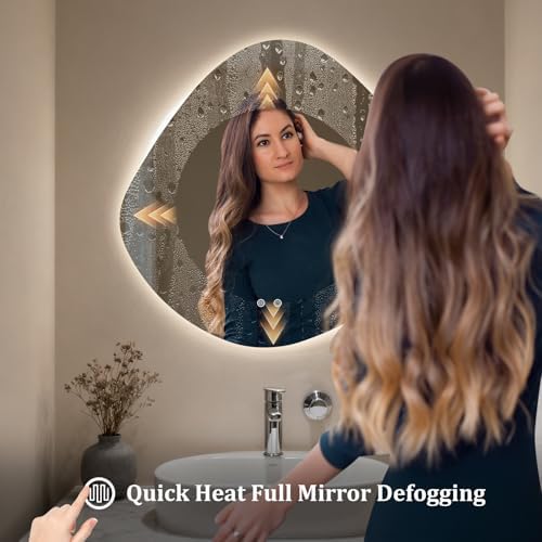 HOMECOOKIN LED Irregular Bathroom Mirror - Image 3