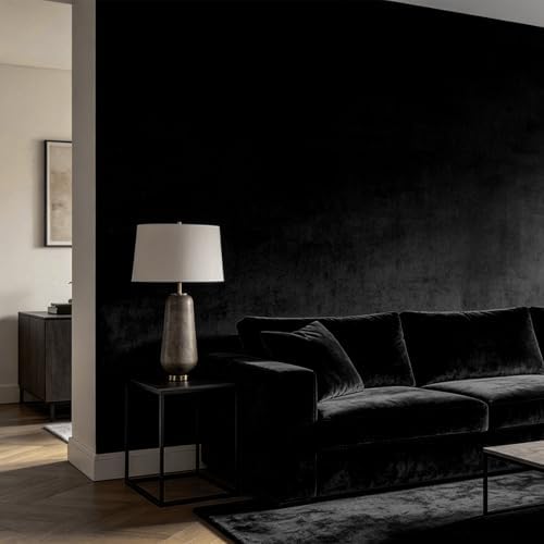 Velvet Fabric Wallpaper Peel and Stick Black Wallpaper Velvet Self Adhesive - Image 5