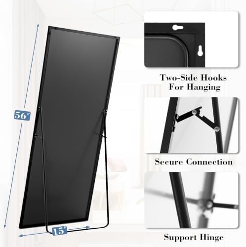DUMOS 56"x15" Full Length Mirror, Full Body Mirror - Image 2