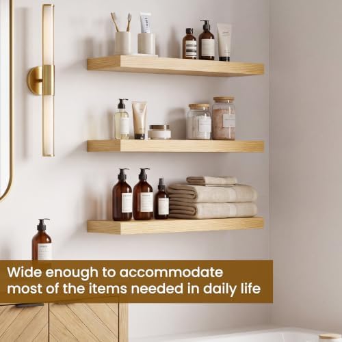 20inch Floating Shelves for Bathroom, 6.7" Deep Wall Shelves - Image 4