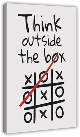 BAOGELI Think Outside The Box Poster Motivational Quotes by Unknown