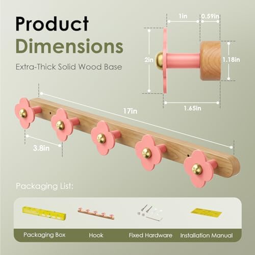 Tindbea Upgreded Heavy Duty Coat Rack Wall Mount - Image 4