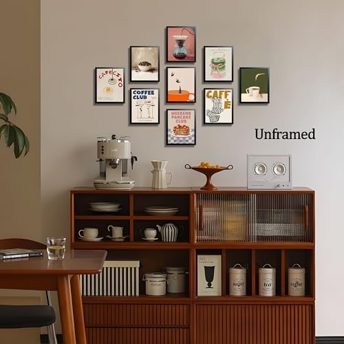 XYHYRA Coffee Wall Art Set of 9, Vintage Coffee Bar Canvas Prints Poster - Image 2