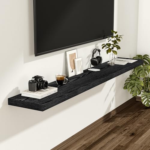 Vivelove Black Floating Shelves, 55 X 12 Inches - Image 2