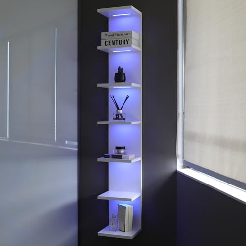 7 Tier RGB Light Wall Shelves by AskTag