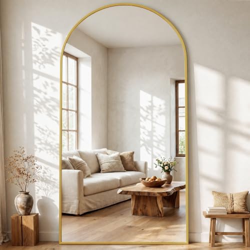 76"x34" Arched Full Length Mirror, Large Floor Mirror by Unknown