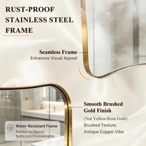ANDY STAR Irregular 32"x40" Gold Mirrors - Image 4