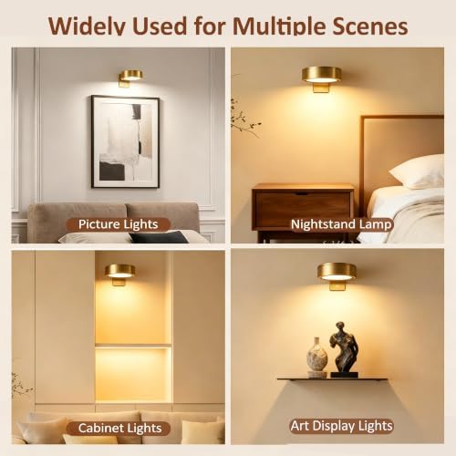 4 Pack Picture Lights for Wall, Rechargeable Magnetic Art Display Lights - Image 6