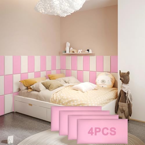 YLL YLL 4PCS Anti-Collision Wall Padding 3D Peel and Stick Headboard by YLLYLL
