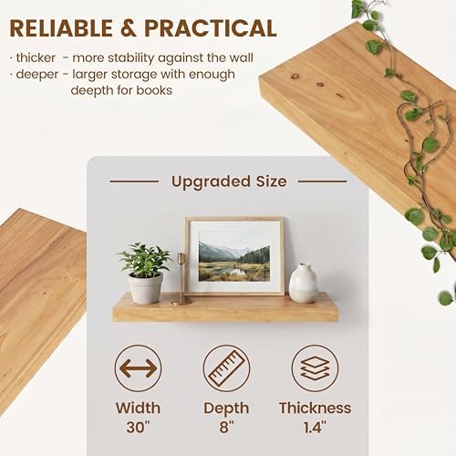 Venusmiles Elm Floating Shelves - Image 5