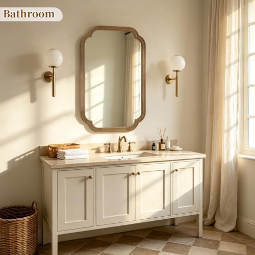 HOMECOOKIN Wood Bathroom Mirror - Image 2